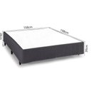 Ver imagem 2 de Base Box Desmontável Queen 158x198x28cm Cinza/Chumbo