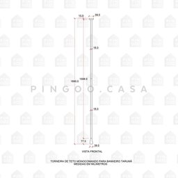 Torneira de Teto Misturador Monocomando para Banheiro Tarumã Pingoo.casa - Dourado Rose - 7