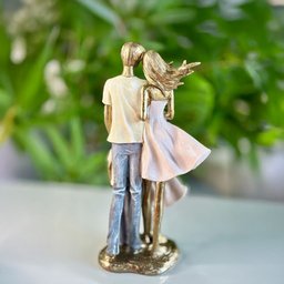 Escultura Família Pais com Casal de Filhos - 5