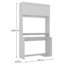 Ver imagem 6 de Escrivaninha Mesa Escritório com Armário 4 Portas e 2 Gavetas Modulado Viena Espresso Móveis