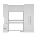 Ver imagem 2 de Escrivaninha Mesa Escritório com Armário 4 Portas e 2 Gavetas Modulado Viena Espresso Móveis