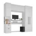 Ver mais imagens de Escrivaninha Mesa Escritório com Armário 4 Portas e 2 Gavetas Modulado Viena Espresso Móveis