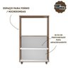 Balcão Forno e Microondas 2 Portas Branco Brilhante Savanna Off White - 2