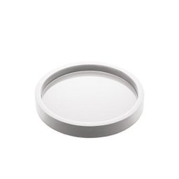 Bandeja Madeira Laqueado com Vidro Off-white 28x4 Cm - 2