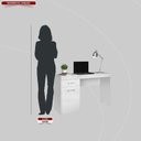 Ver imagem 6 de Kit 2 Peças Escrivaninha Vitória Com Cadeira Escritório Diretor Tela Mesh Tok 