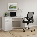 Ver imagem 1 de Kit 2 Peças Escrivaninha Vitória Com Cadeira Escritório Diretor Tela Mesh Tok 