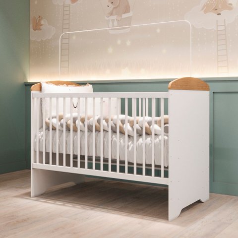 Berço Americano 3 em 1 Mini Cama Mini Sofá Eloá MDF com Bétula
