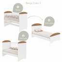Ver imagem 5 de Berço Americano 3 em 1 Mini Cama Mini Sofá Eloá MDF com Bétula Branco/Betula