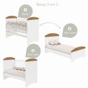 Ver imagem 5 de Berço Americano 3 em 1 Mini Cama Mini Sofá Eloá MDF com Bétula