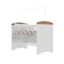 Ver imagem 3 de Berço Americano 3 em 1 Mini Cama Mini Sofá Eloá MDF com Bétula Branco/Betula