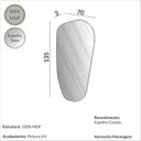Ver imagem 2 de Espelho Decorativo Orgânico de Luxo 70x135cm Moldura Mdf Es26 Basic Dalla Costa