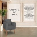 Ver imagem 4 de Cadeira Poltrona para Sala Quarto Confortável e Reforçada Minimalista Contemporânea:chumbo