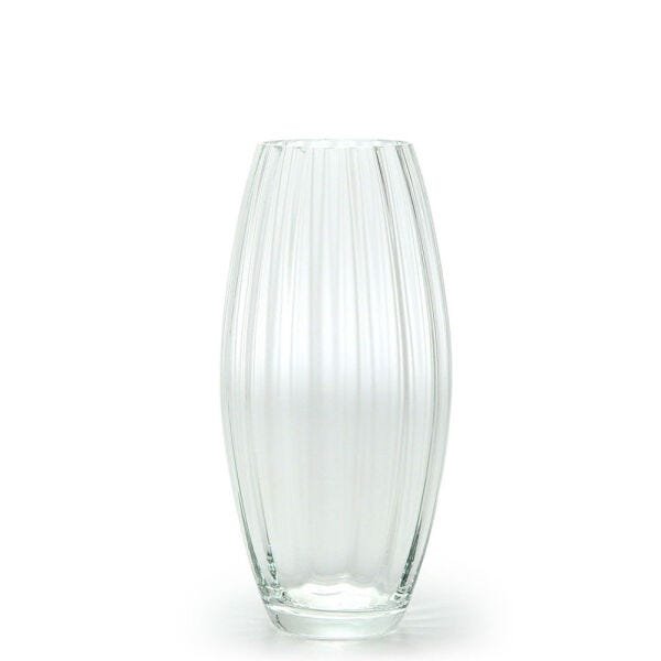 Vaso Oliva G Ondulado Transparente Murano Cristais Cadoro - 1