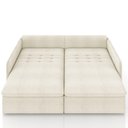 Ver imagem 6 de Sofá Cama Retrátil para Sala de Estar 174cm Una K01 Bouclê Bege - Lyam Decor