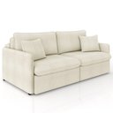 Ver imagem 1 de Sofá Cama Retrátil para Sala de Estar 174cm Una K01 Bouclê Bege - Lyam Decor