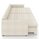Ver imagem 7 de Sofá Cama Retrátil para Sala de Estar 174cm Una K01 Bouclê Bege - Lyam Decor