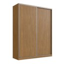 Ver imagem 1 de Guarda-Roupa 2 Portas de Correr 3 Gavetas MDF Zira 183cm Marrom Freijó Natura