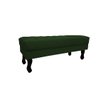 Recamier Baú Luis Xv Capitonê Retrô 100 cm Suede Verde Mz Decor - 3