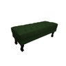 Recamier Baú Luis Xv Capitonê Retrô 100 cm Suede Verde Mz Decor - 1