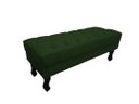 Ver imagem 1 de Recamier Baú Luis Xv Capitonê Retrô 100 cm Suede Verde Mz Decor