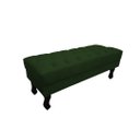 Ver imagem 1 de Recamier Baú Luis Xv Capitonê Retrô 100 cm Suede Verde Mz Decor