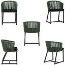 Ver imagem 5 de Mesa com 4 Cadeiras e Noronha Estofado 12 Trama Original Verde