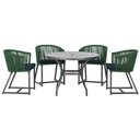 Ver imagem 1 de Mesa com 4 Cadeiras e Noronha Estofado 12 Trama Original Verde