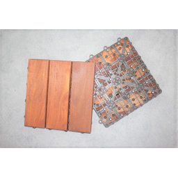 Kit 108 Peças (9m²) Deck Modular Ipê acabamento 3 Ripas 30x30 - 2