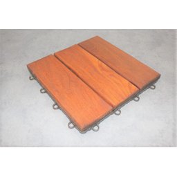 Kit 108 Peças (9m²) Deck Modular Ipê acabamento 3 Ripas 30x30 - 4