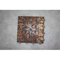 Kit 108 Peças (9m²) Deck Modular Ipê acabamento 3 Ripas 30x30 - 5