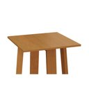 Ver imagem 3 de Mesa Multiuso Cozinha Elma Madeira Maciça C/ Tampo Madeirado C/ Vidro 120x120cm Carvalho/off White
