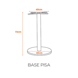 Mesa de Refeitório Redonda Pisa 80 Cm - 4