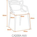 Ver imagem 5 de Kit 4 Cadeiras Aviv em Polipropileno Laranja - 70867