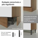 Ver mais imagens de Balcão de Cozinha 50cm 1 Porta (sem Tampo) Rustic/branco Glamy Madesa