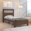 Ver imagem 1 de Cama Solteiro Premium Plus 100% MDF Castanho Off White
