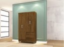 Ver imagem 1 de Roupeiro Ideal Plus 4 Portas e 2 Gavetas - Cor Imbuia Rústico - Vila Rica