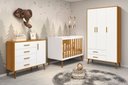 Ver imagem 6 de Comoda Sapateira Infantil Isis 4 Gavetas e 1 Porta C/ Pés Retrô P/ Quarto de Bebê Branco Fosco/ Savana - Reller