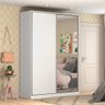 Guarda Roupa Solteiro 1,65m com Espelho 2 Portas 100% Mdf Branco com Espelho - 6