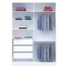Guarda Roupa Solteiro 1,65m com Espelho 2 Portas 100% Mdf Branco com Espelho - 4
