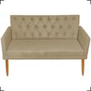 Ver imagem 2 de Namoradeira Decorativa Para Sala Capitonê Com Base Para Recepção Escritório Suede