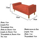 Ver imagem 3 de Recamier Baú Félix Solteiro 0,90M Suede Terracota - Doce Sonho Móveis