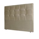 Ver imagem 1 de Cabeceira Casal Luiza 140 Cm Taupe Suede - Idf Decor