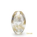 Ver imagem 1 de Vasinho Oval Transparente Áureo Murano Cristais Cadoro