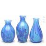 Kit com 3 Vasinhos 65, 66 e 67 Multicor Azul e Água Marinha Murano Cristais Cadoro - 1