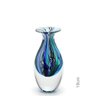 Vaso Mini Alto Hippie Azul e Verde Murano Cristais Cadoro - 1