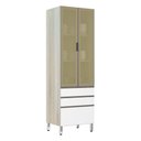 Ver imagem 1 de Paneleiro 70Cm Vidro Bronze Luci Legno Crema Com Branco