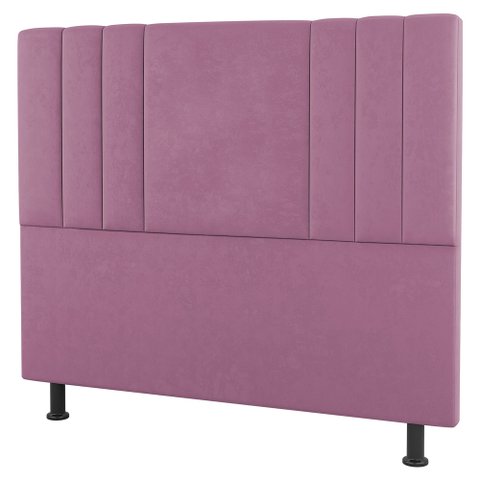 Cabeceira Cama Box Casal Queen Size Grace 160cm Suede Rosa - Desk Design