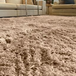 Tapete Felpudo Sala Quarto e Escritório Antiderrapante Fofo Casa Dona 200x240cm Bege - 3