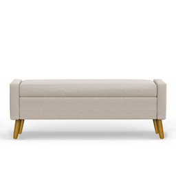 Recamier Bau Paris 1,60m Suede Bege - Inova Decor Inova Decorações - 1
