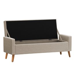 Recamier Bau Paris 1,60m Suede Bege - Inova Decor Inova Decorações - 3